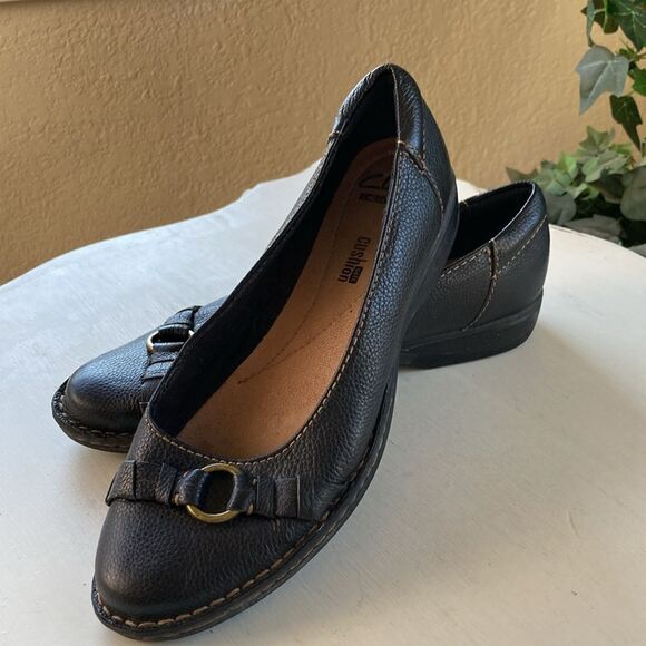 Clarks Pegg Alba Slip-On Black Comfort Ballet Flats Women’s Size 7 M - Picture 2 of 12